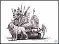 lions on vehicle